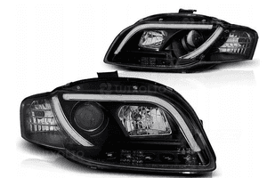 LAMPY REFLEKTORY Do AUDI A4 B7 Od 2004 do 2008 Roku  LED TUBE BLACK 2