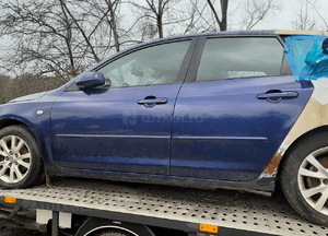 Mazd 3 BK 03-09 Drzwi tylne lewe z szyba  tył w kolor 25E 1