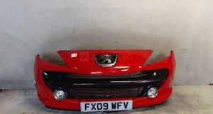 Zderzak przód przedni do peugeot 207 urban move halogeny kkn czerwony 1