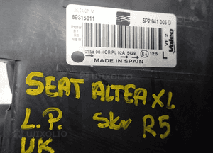 LAMPA LEWY PRZÓD SEAT ALTEA XL 5P2941005D ANGLIK 6