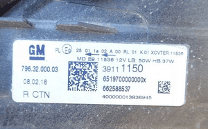 Lampa prawa prawy full led opel astra 5 v k 3