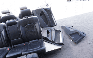Fotele siedzenia skóra s-line grzane 7 osób audi Q7 4L 5