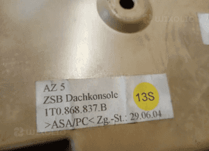 Schowek podsufitki VW Touran 03-10r Beżowy 1T0868837B 5
