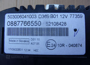 Fiat panda hybrid zegary prędkościomierz 887766550 2