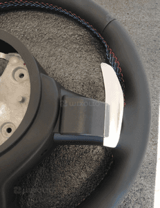 Bmw F10 F11 F20 F30 kierownica multifunkcyjna airbag skóra łopatki niebiesko czerowna nić  nowa 10