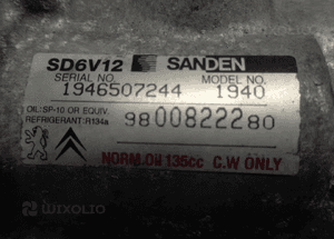 Sprężarka kompresor klimatyzacji PEUGEOT / CITROEN SD6V12 9800822280 4