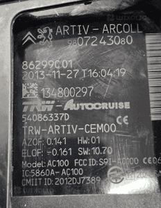Peugeot 308 T9 Peugeot 308 T9 radar 9807243080 2
