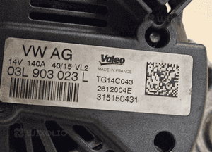 VW Passat B8 Golf 1.6 TDI  alternator 03L903023L 140A 3