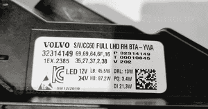 REFLEKTOR PRAWY LEWY FULL LED VOLVO S60 V60 EUROPA 4