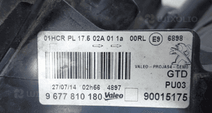 Peugeot 2008 2013- lampa lewy przód lewa przednia 9677810180 11