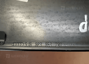 Listwa osłona nakładka słupka prawa Audi A3 8P 3D 8P3853290 7