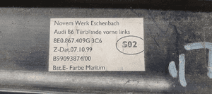 Listwa ozdobna dekor drzwi lewy przód Audi A4 B6 8E0867409G 6