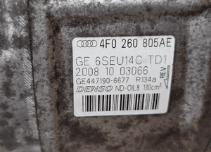 Audi A6 C6 2.0 TFSI kompresor sprężarka klimatyzacji 4F0260805AE 2