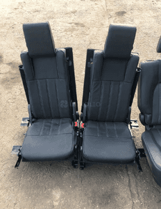 Siedzenia skórzane 2 i 3 rząd czarne Land Rover Discovery 4 IV 9