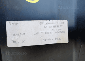 Boczek tapicerka bagażnika lewy VW Golf IV 4 Kombi 1J9867423BK 5