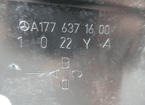 Poszycie błotnik tylny tył prawy mercedes a-klasa W177 sedan A1776371000 8