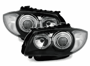 LAMPY Reflektory BMW E87 E81 2004-2011 BIAŁE RINGI LED DEPO 3