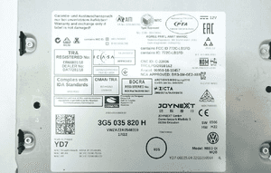 Czytnik multimedia MIB3 vw passat 3G5035820H 5