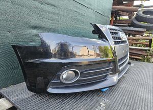Zderzak Przód Przedni S-Line Czarny LY9B Atrapa Gril Kratki Halogeny Audi A4 B8 Sedan Kombi 09r 5