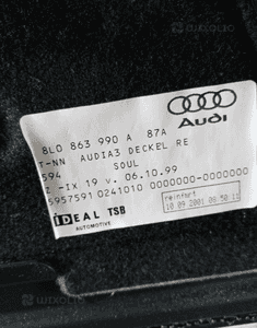 Boczek tapicerka bagaznika prawy tyl Audi A3 8L lift 3D 8l0863990a 4