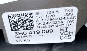 VW Volkswagen Golf 8 Kierownica Skóra Grzana 5H0419089ET 8