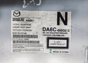 Czytnik odtwarzacz płyt cd nawigacji mazda CX-3 CX3 DA6C-669G0D 2015-2018 5