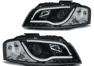 LAMPY REFLEKTORY DO AUDI A3 8P 8PA Od 2003 do 2008 Roku LED TUBE + ŻARÓWKI 2