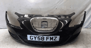 Zderzak przód przedni seat leon 2 ii LC9Z czarny spryskiwacze lamp xenon halogeny 1