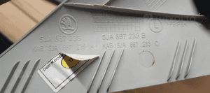 Osłona poszycie słupka lewy przód Skoda Rapid 5JA867233 6