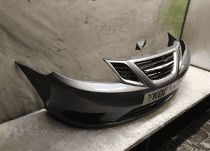 Zderzak przód przedni saab 93 9-3 lift fl szary halogeny 2