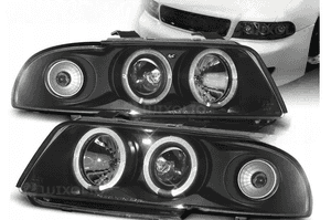 Lampy reflektory do audi A4 od 1994 do 1998. roku soczewki ringi led 3