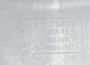 Nadkole prawy przod bmw 7 G11 G12 7340202 7340199 3