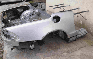 Cwiartka błotnik prawy lewy mercedes sl R230 kol C762 3