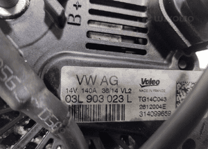 ALTERNATOR AUDI A3 8V 2.0 TDI 03L903023L 140A 2012-2016 5