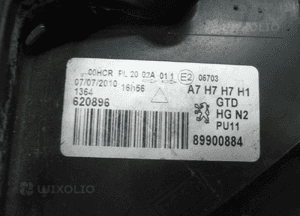 PEUGEOT 207 SOCZEWKA lampa przednia lewa 9