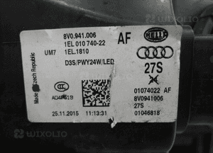 Audi A3 8V xenon na części z przetwornicami lampa przednia prawa 6