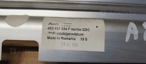 Roleta szyby drzwi prawy tył tylna prawa Audi A8 D3 4E0861334F 7