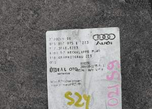 Boczek Oslona Bagaznika Tapicerka Klapy Klapa AUDI A4 B7 Sedan 16