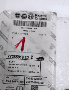 Fiat 500 ford ka klocki hamulcowe przód przednie nowy oryginał 9