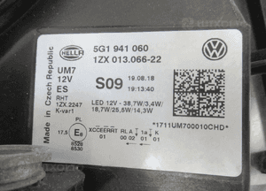 Lampa przednia przód prawa vw golf 7 vii lift full led 5G1941060 2016-2020 28