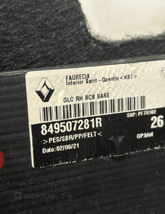 Boczek bagaznika prawy megane v 5 849507281R org 2