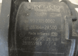 Przepływomierz powietrza przepływka kia ceed 1.6 crdi  hyundai kefico 3