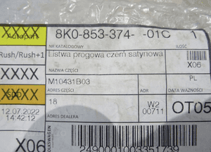 Audi A4 B8 listwa progowa pt 8K0853376 8