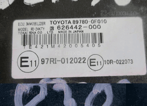 MODUŁ IMMOBILIZERA TOYOTA VERSO 897800F010 2
