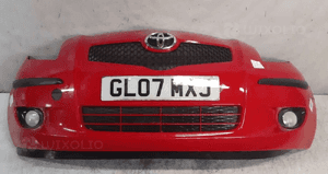 Zderzak przód przedni do toyota yaris 2 ii 3P0 czerwony halogeny 1