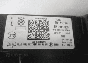 LAMPA PRZEDNIA PRZÓD LEWA VW GOLF VIII 8 FULL LED IQ LIGHT 5H1 5H1941059 2019- 17