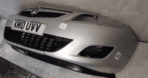 Zderzak przód przedni do opel astra j 4 iv Z176 srebrny halogeny uszkodzony 3