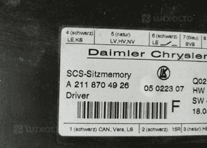MERCEDES ml 164 r 251 e 211 cls 219 slk 171 moduł  sterownik foteli fotela grzania kanapy 5