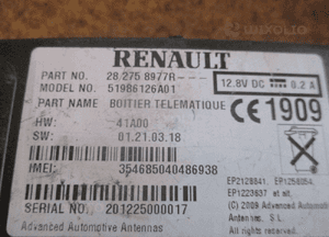 Moduł sterownik telematyki clio iv 282758977 3
