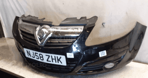 Zderzak przód przedni opel corsa d Z20R czarny halogeny 3